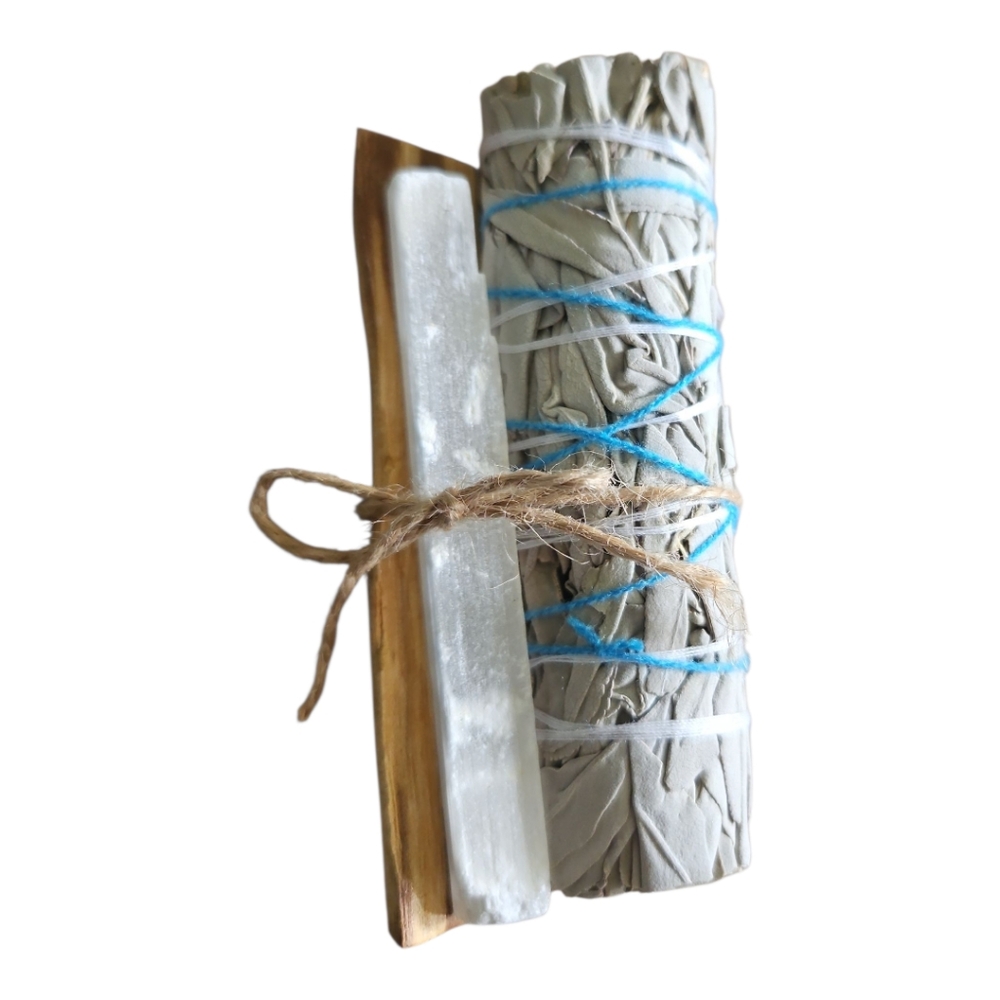 Rose Quartz Alter  Broom, Bell Wreath, and Sage Bundle Set - Picture 7 of 7
